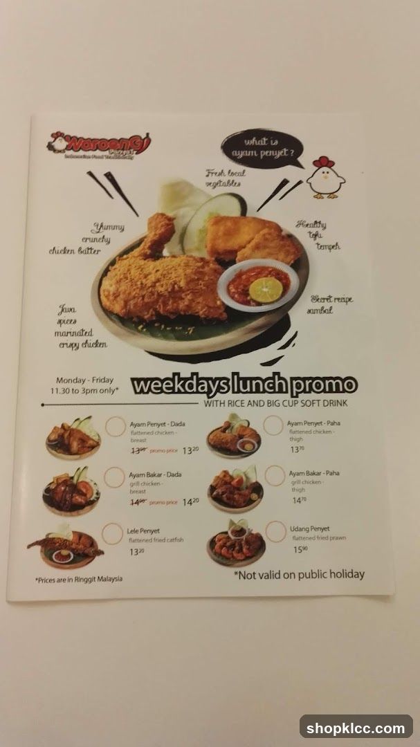 Weekdays Lunch Promo