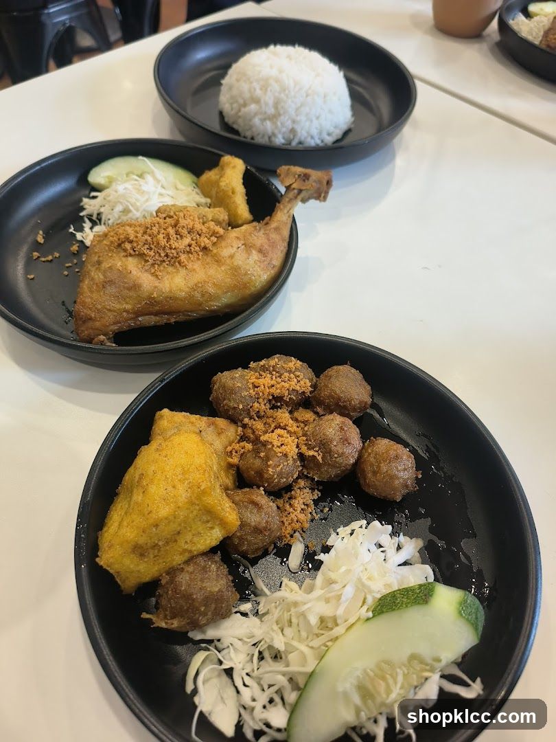 Fried Chicken and Meatballs
