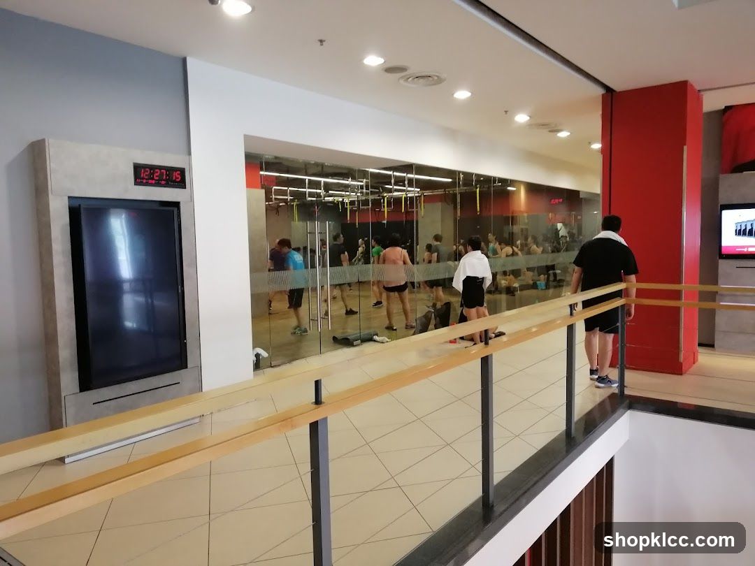 Gym Interior with People Exercising