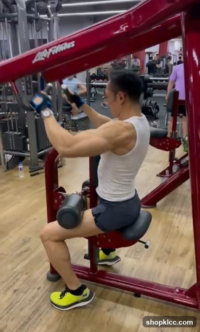 Man exercising in a gym