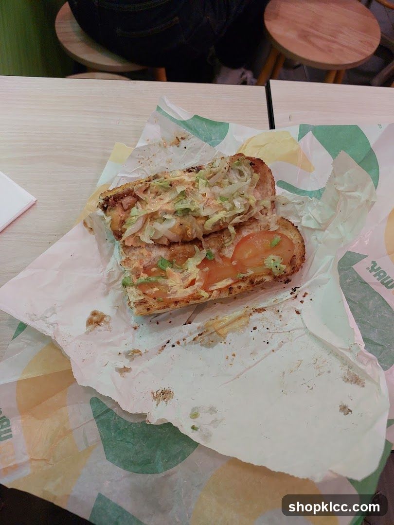 Sandwich on branded paper