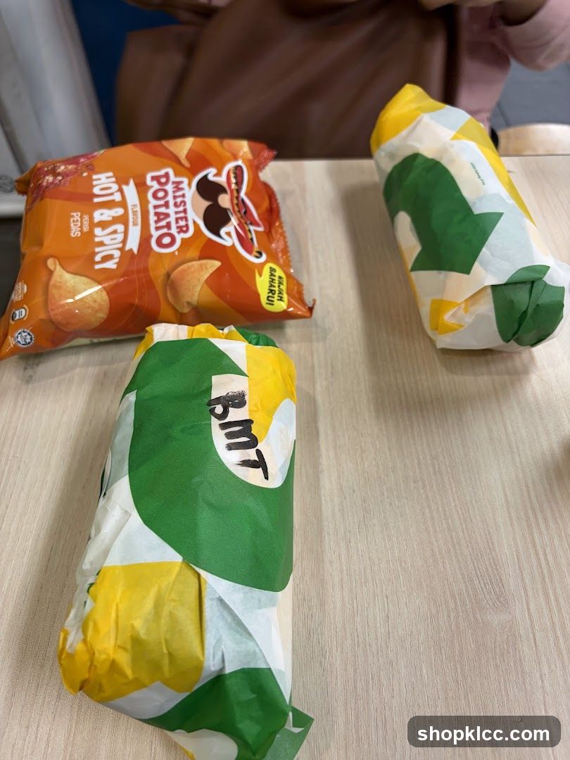 Subway Sandwiches and Chips