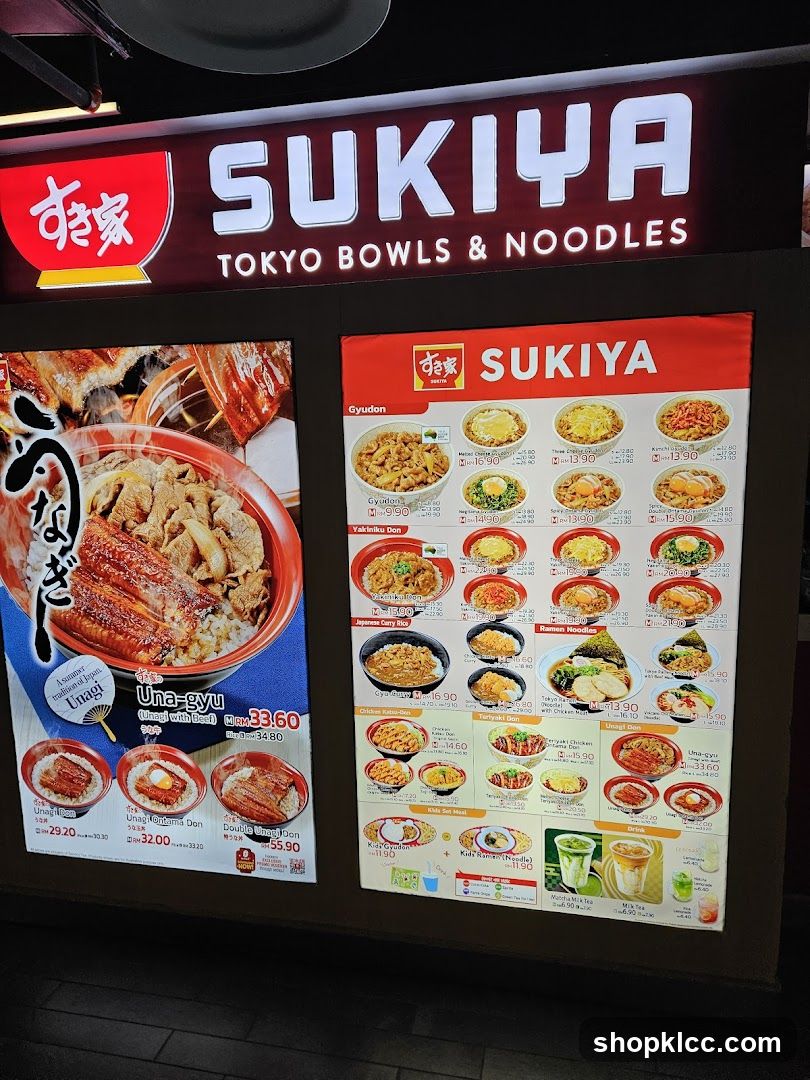 Sukiya Menu Board