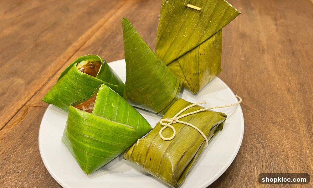 Food Wrapped in Banana Leaves