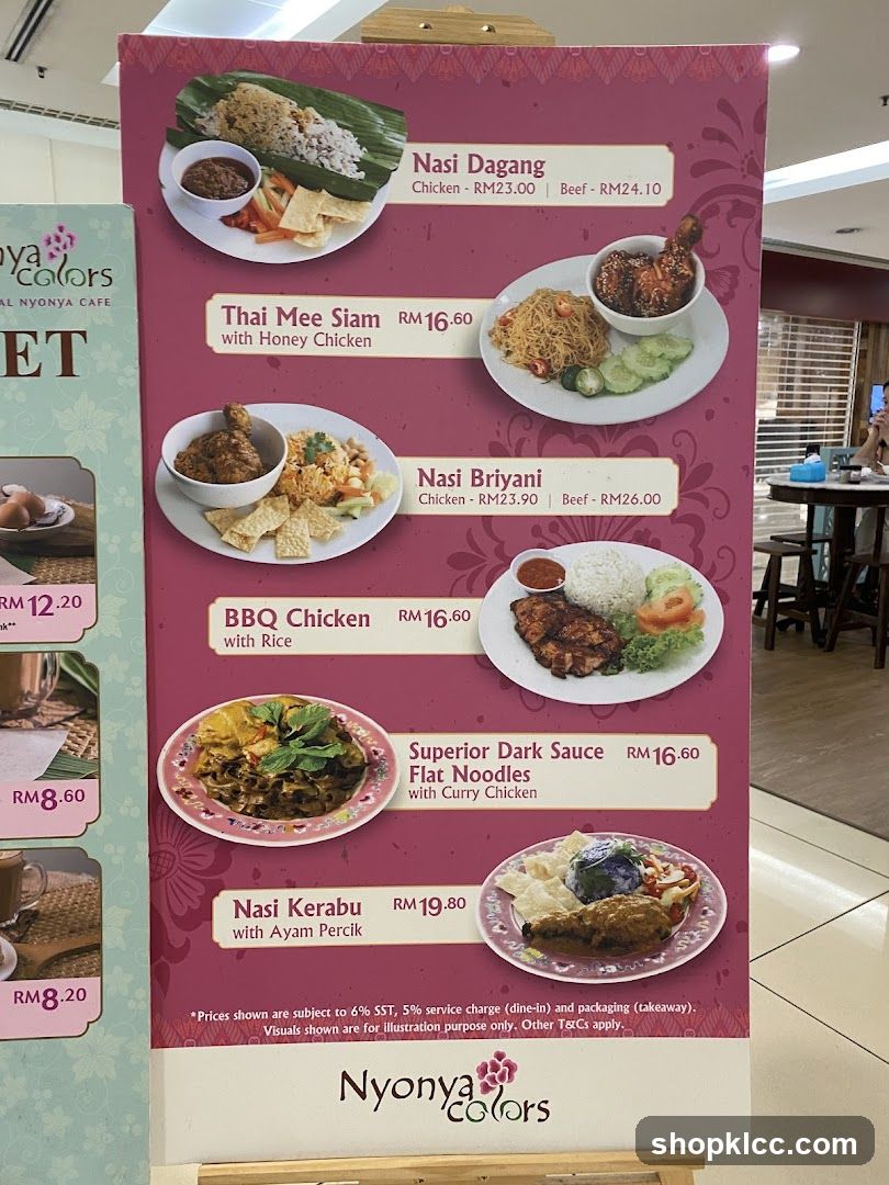 Nyonyal Colors Menu