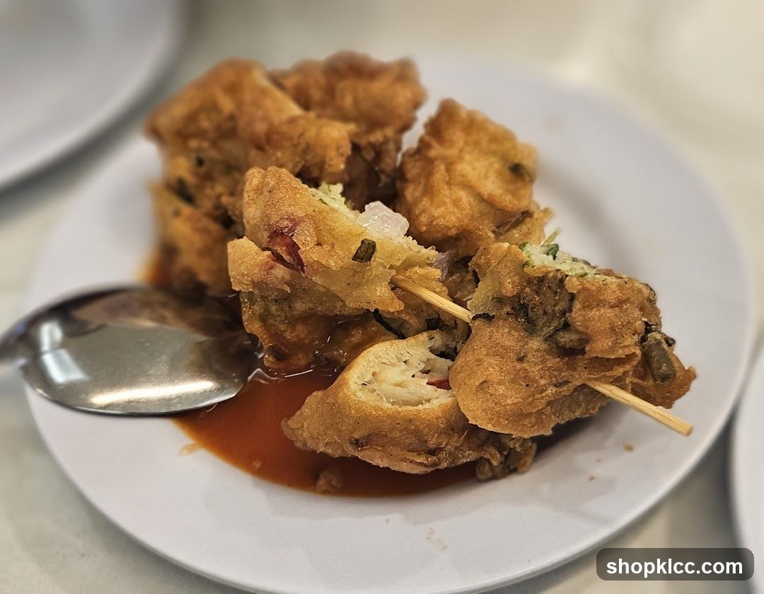 Fried Tofu Skewers with Sauce