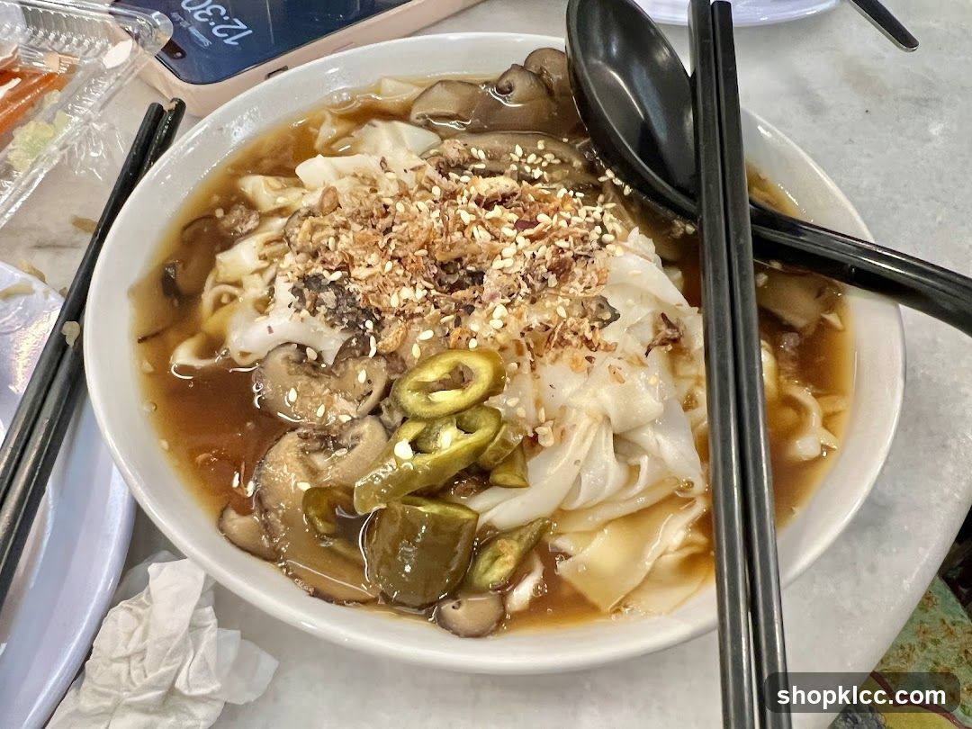 Noodle Soup with Mushrooms and Jalapenos