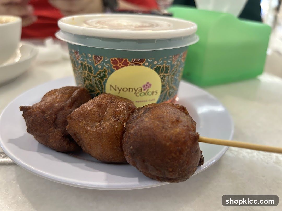 Fried Dough Balls with Drink