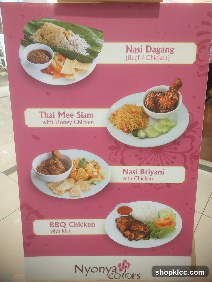 Nyonya Colors Menu
