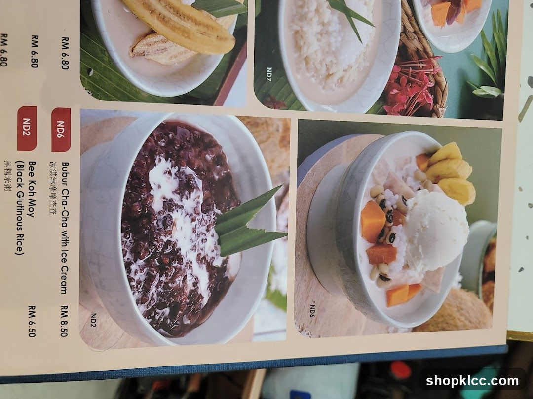 Dessert Menu