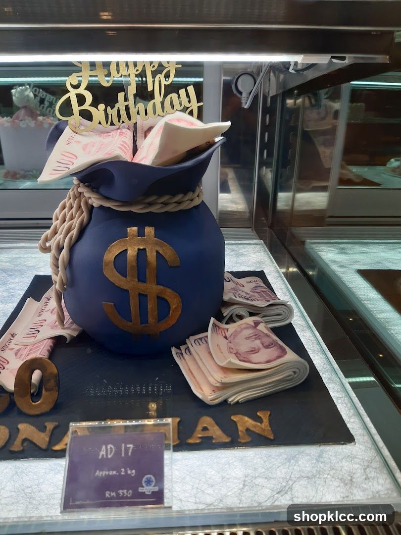 Money Bag Birthday Cake
