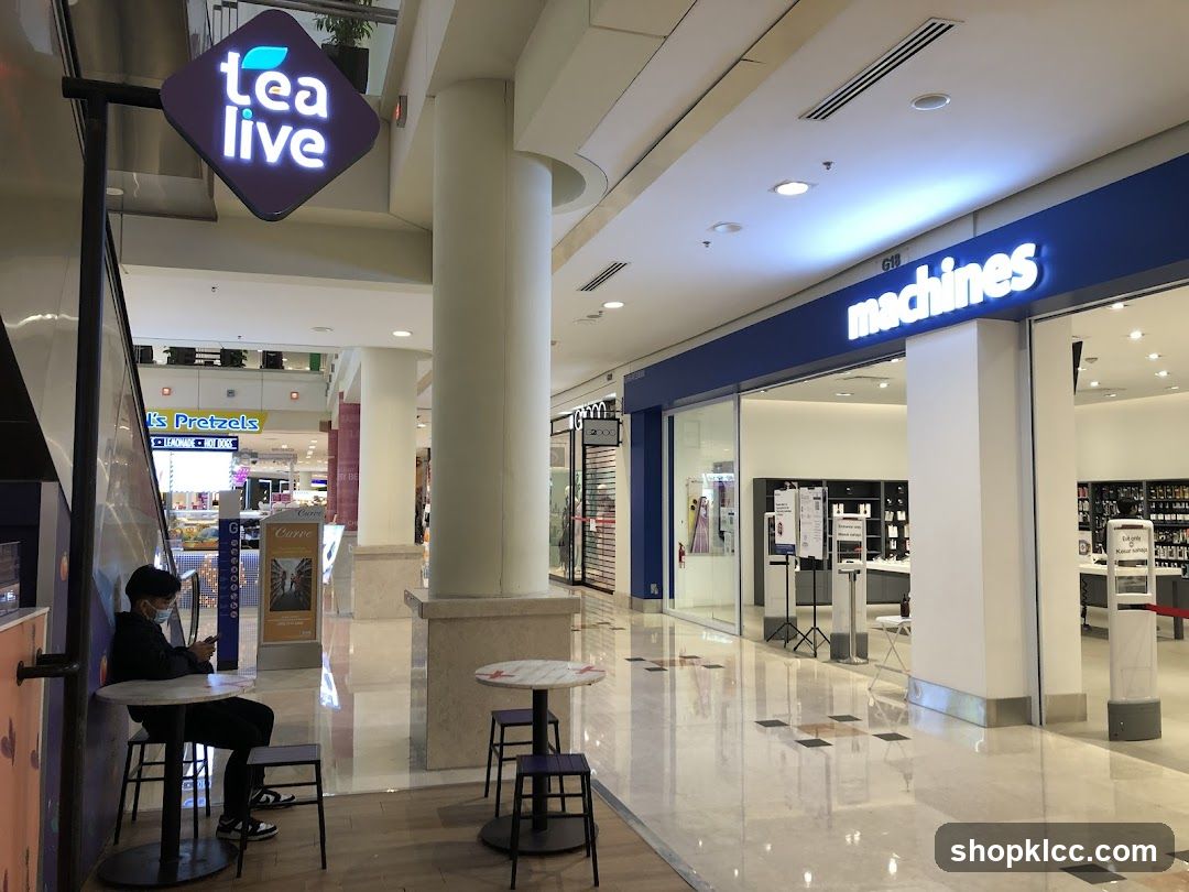 Mall interior with shops