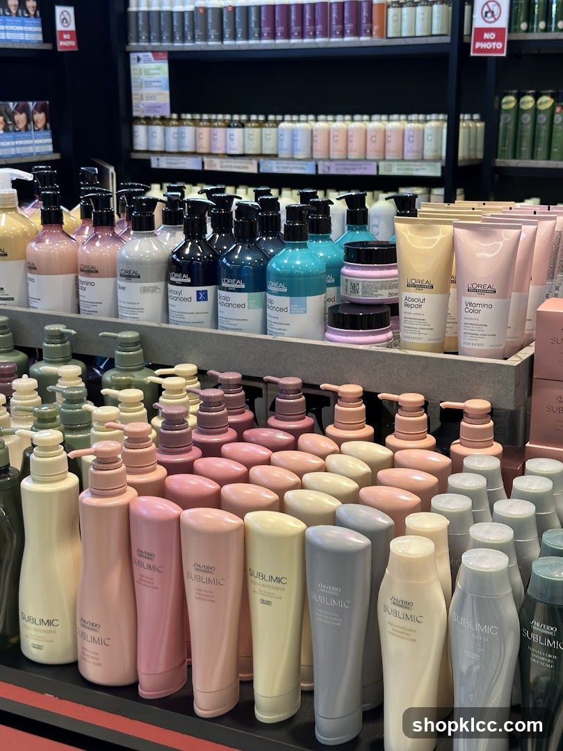 Hair Care Products Display