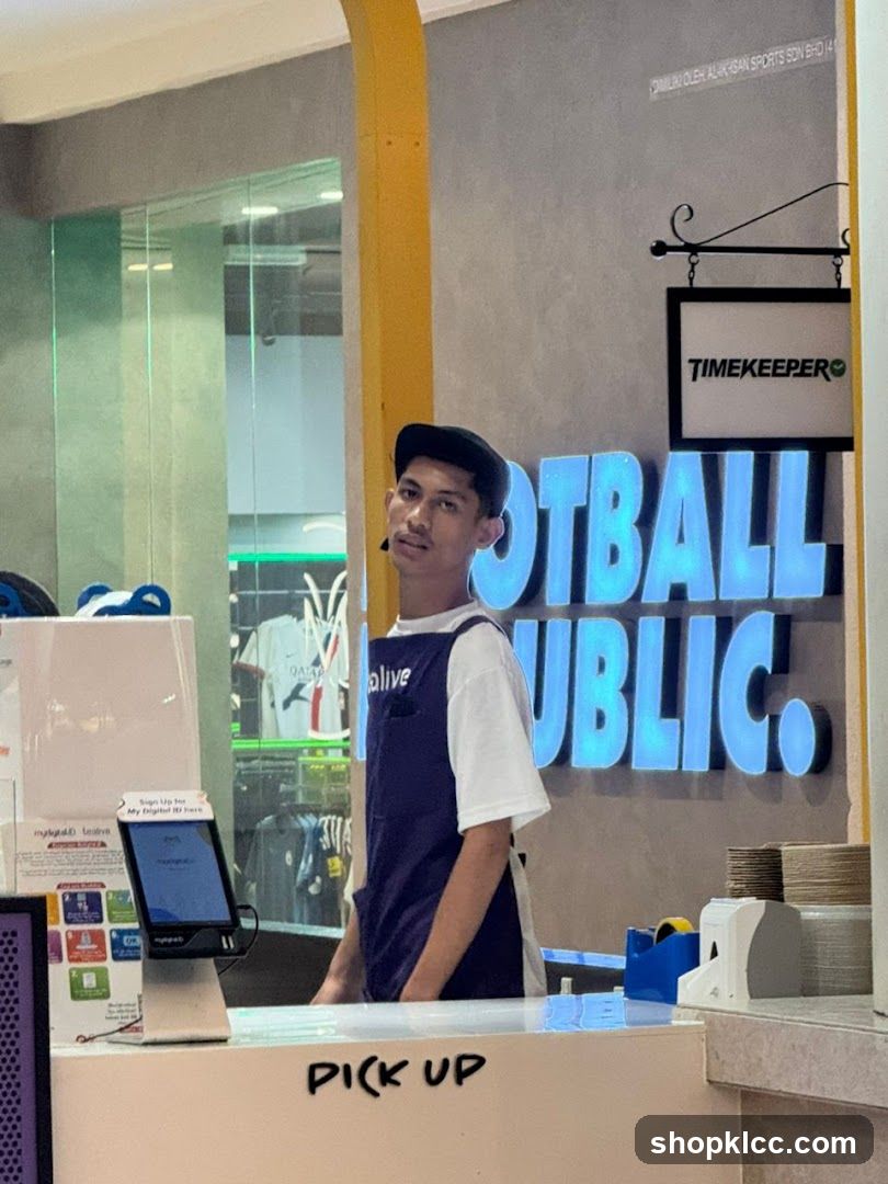 Staff at a counter