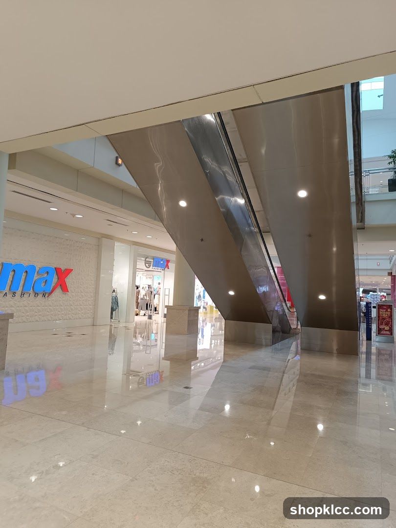 Mall Interior with Escalators
