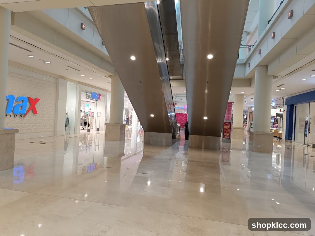 Mall Interior with Escalators