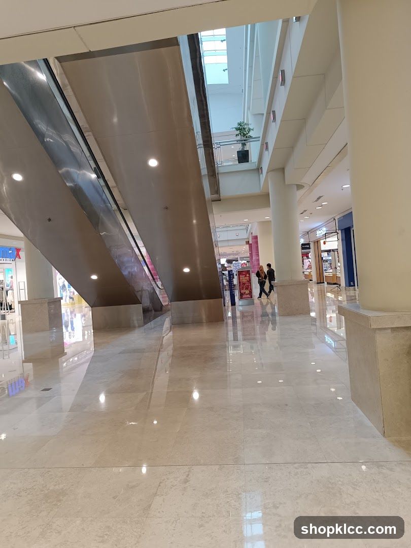 Mall Interior with Escalators