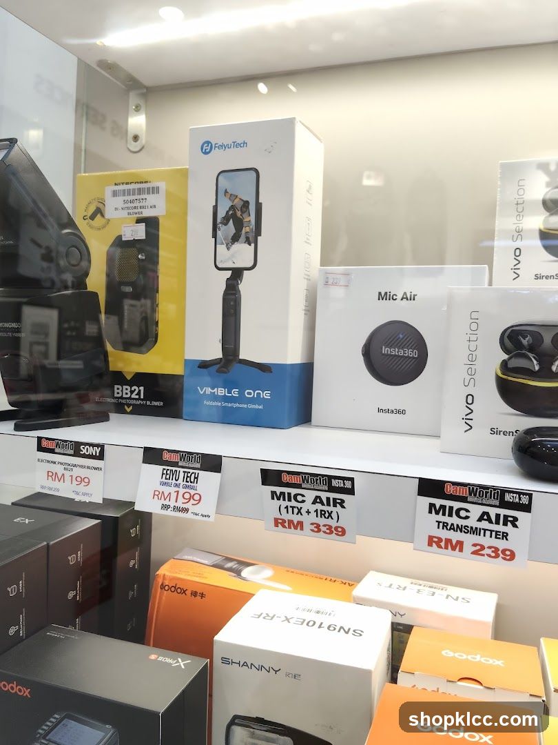 Camera Accessories Display