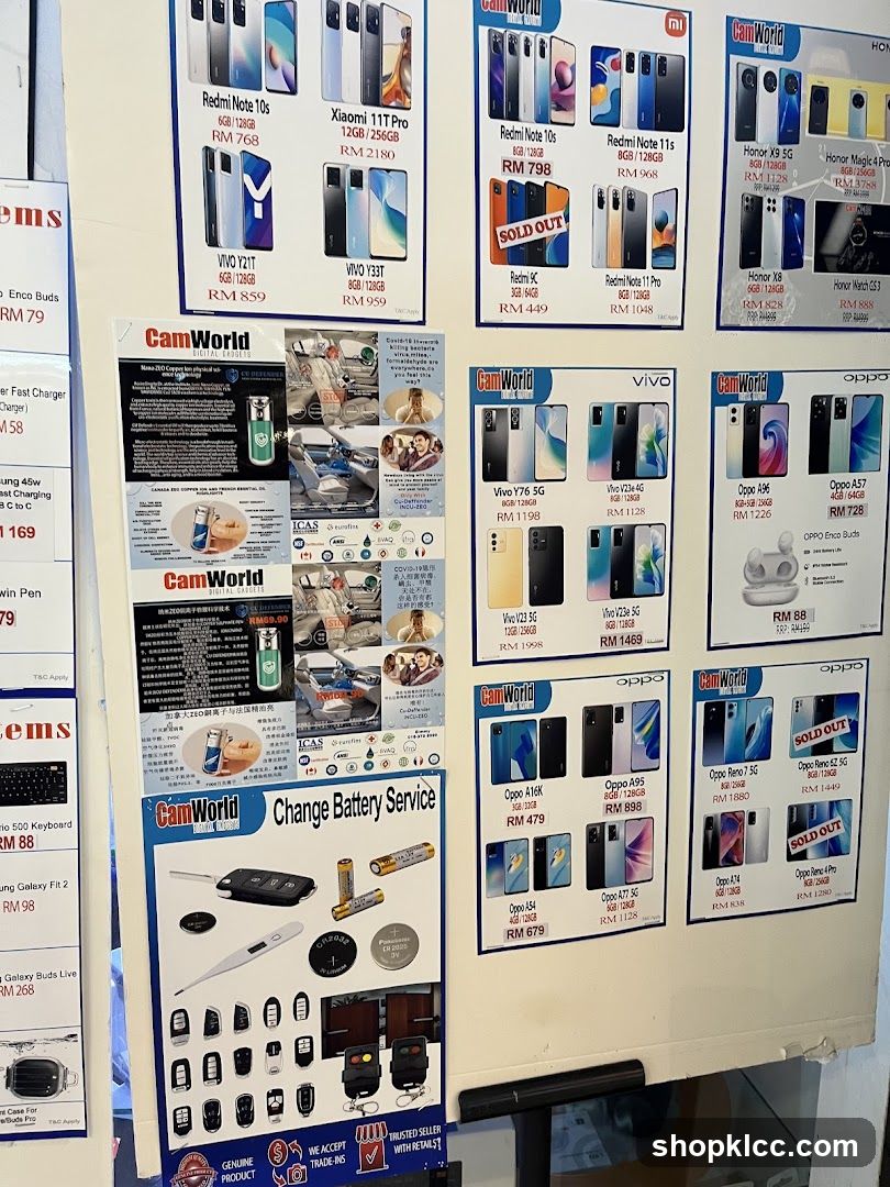 CamWorld Product and Service Display