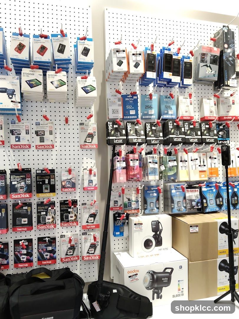 Camera Accessories Display