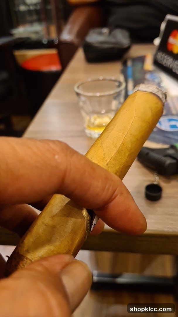 Cigar and Drink on Table