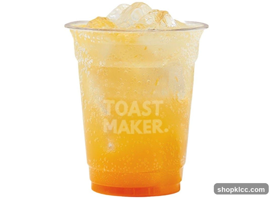 Iced Orange Drink in Toast Maker Cup
