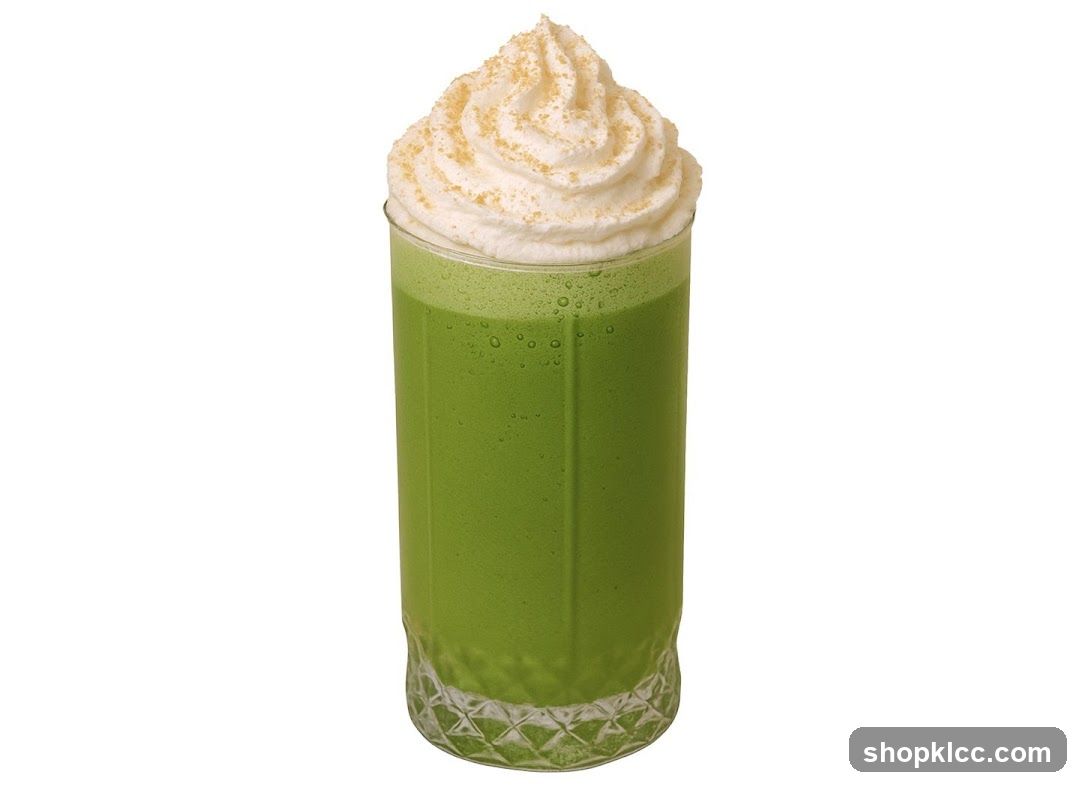 Matcha Latte with Whipped Cream