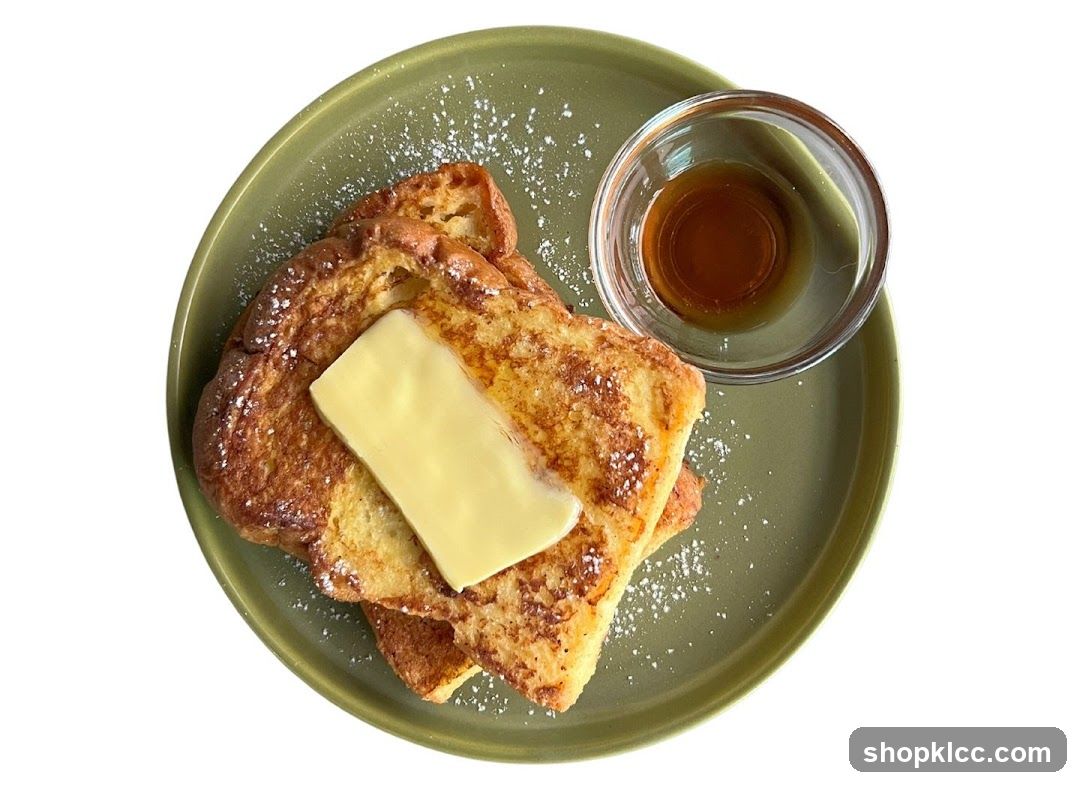 French Toast with Butter and Syrup