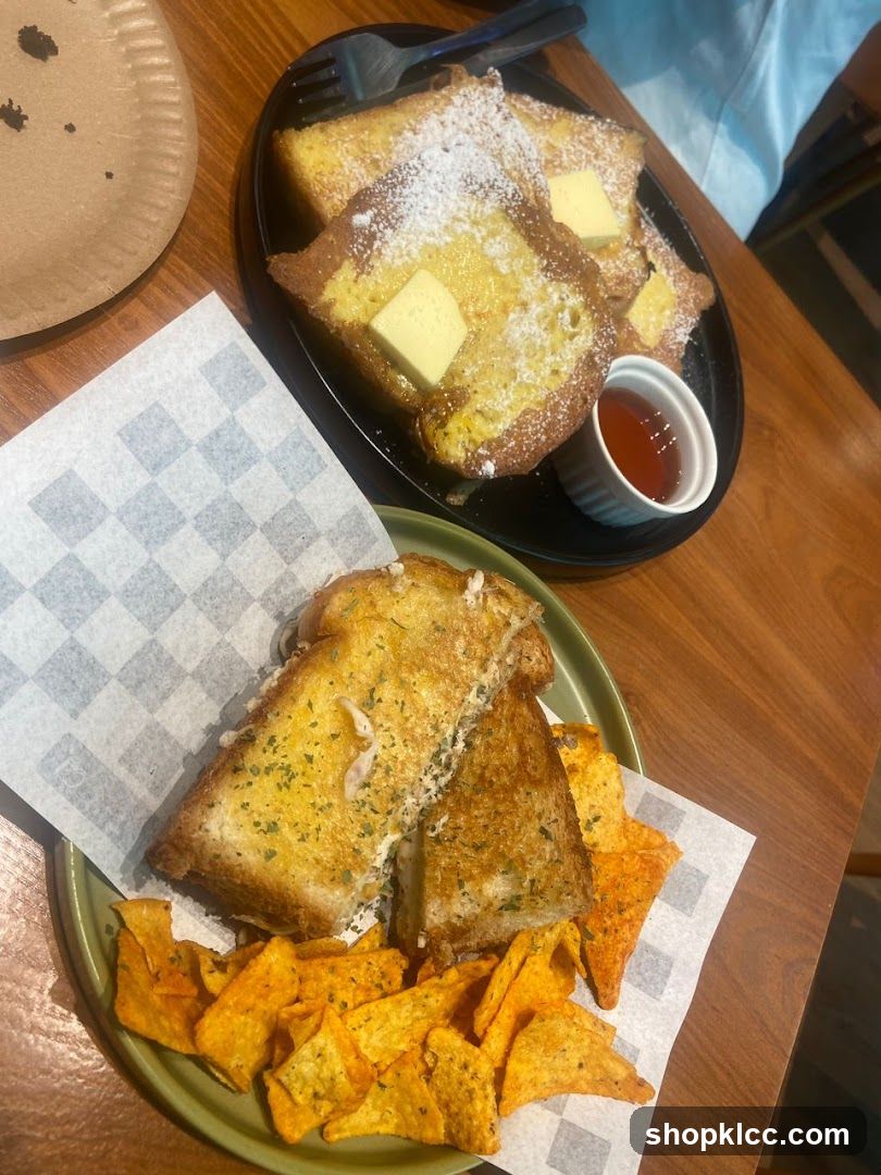 French Toast and Grilled Cheese with Chips