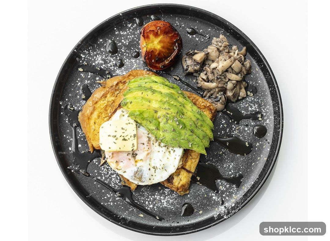 Avocado Toast with Egg and Mushrooms