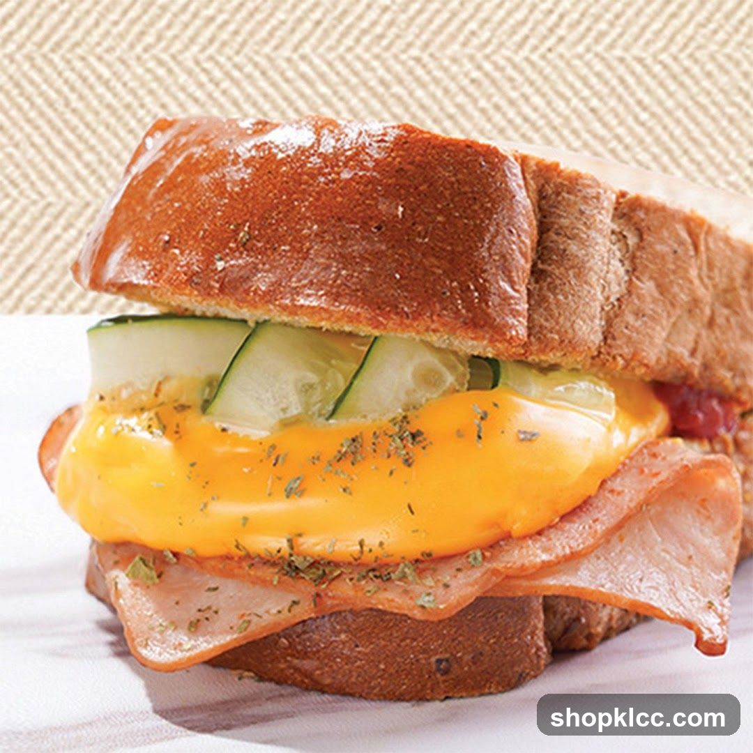 Cheese and Ham Sandwich with Cucumber