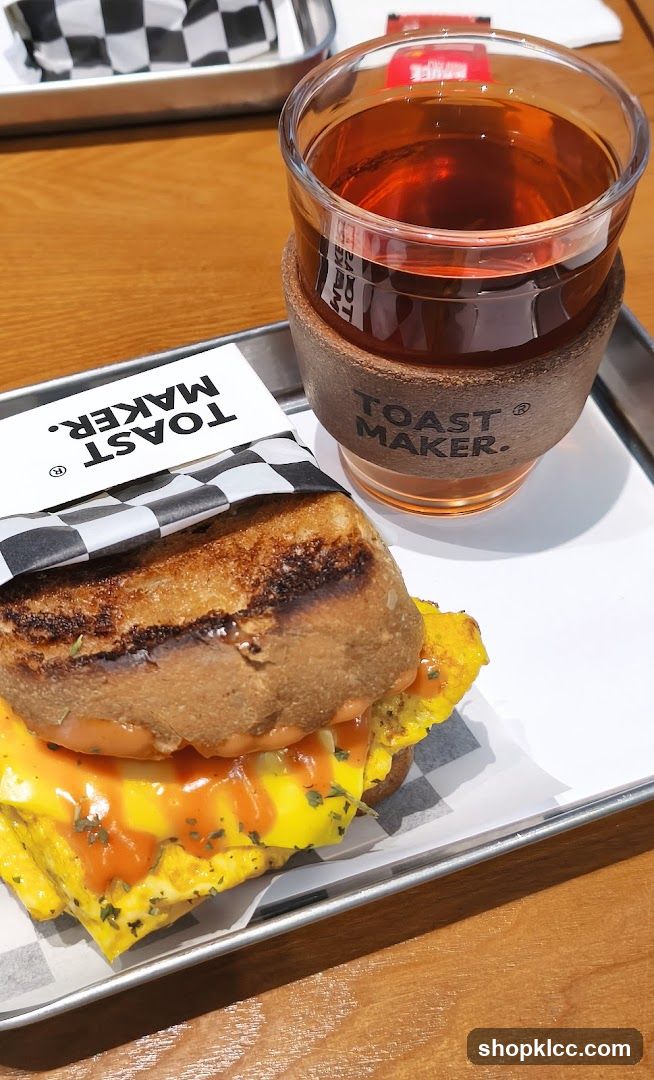 Toast Maker Sandwich and Drink