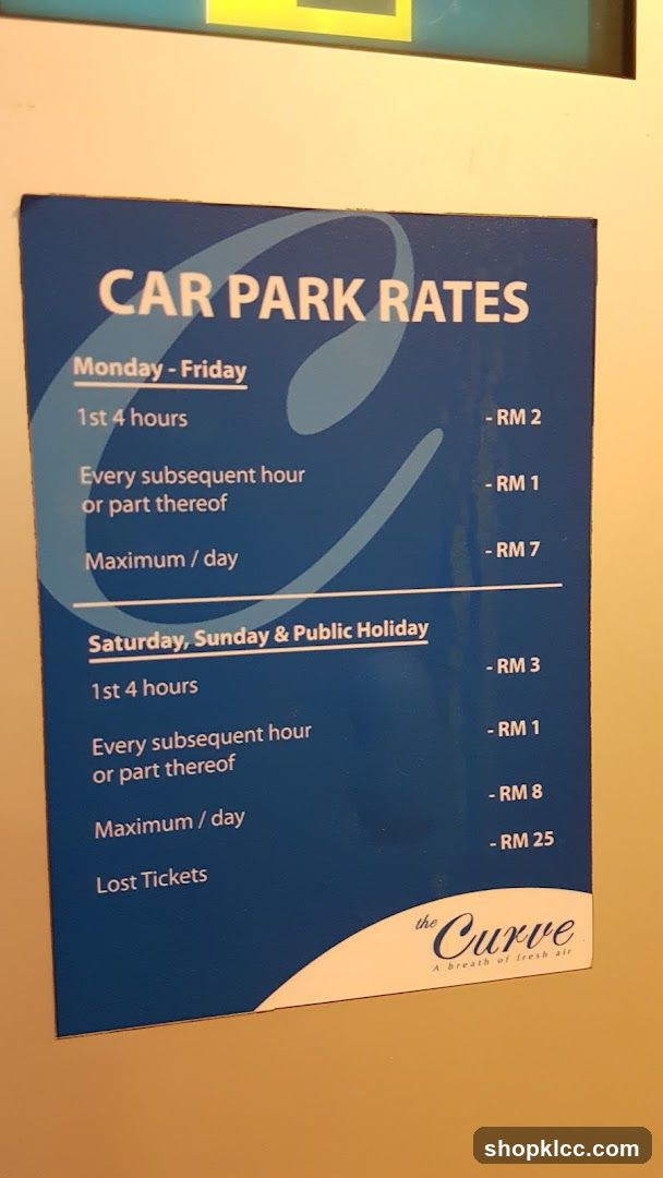 Car Park Rates Sign