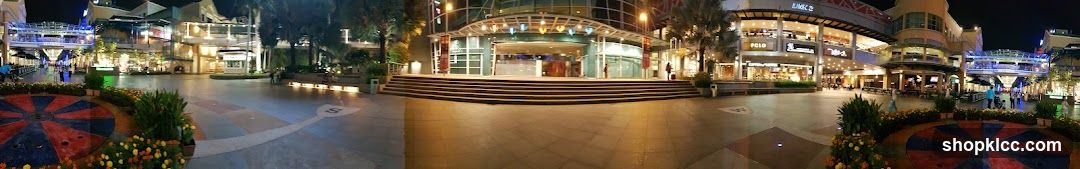 Nighttime Shopping Plaza Exterior