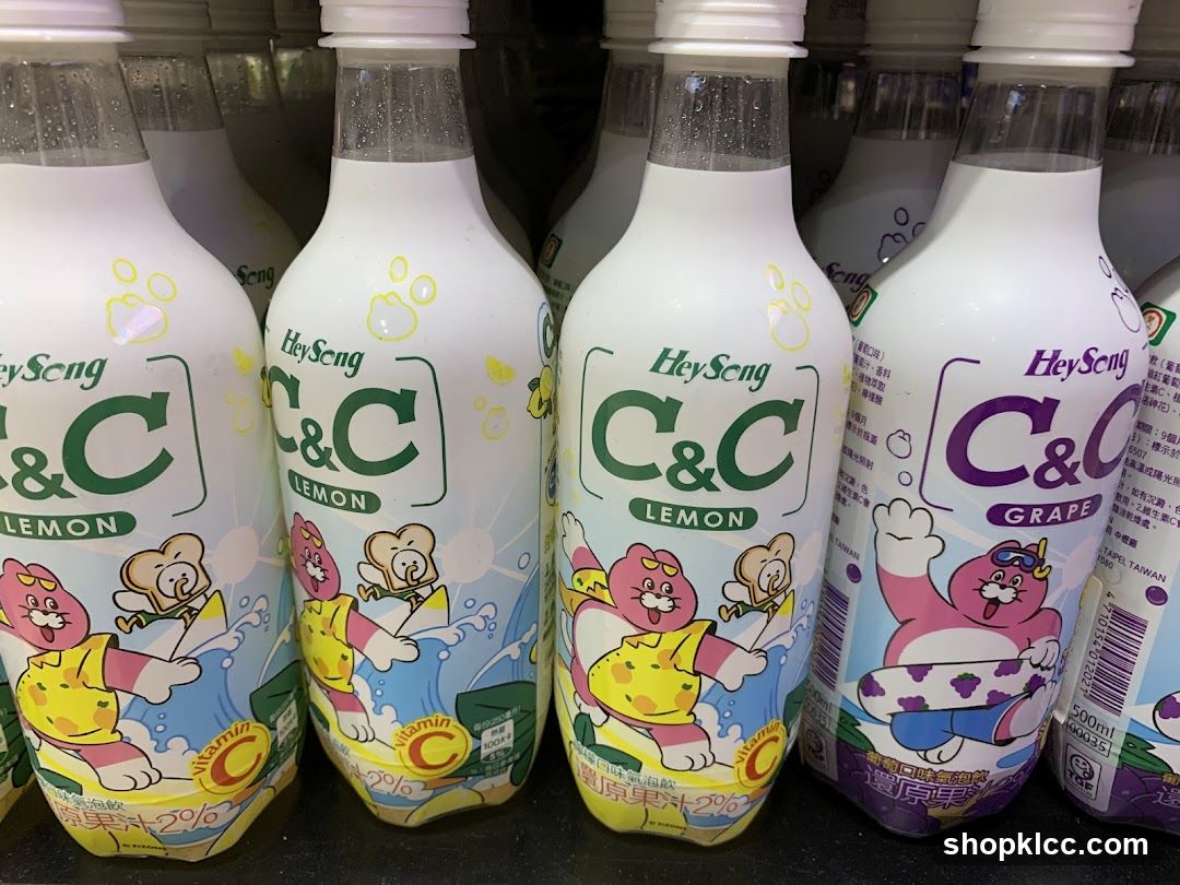 HeySeng C&C Lemon and Grape Bottles