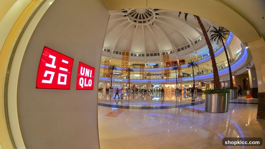 Shopping Mall Interior with Uniqlo Signage