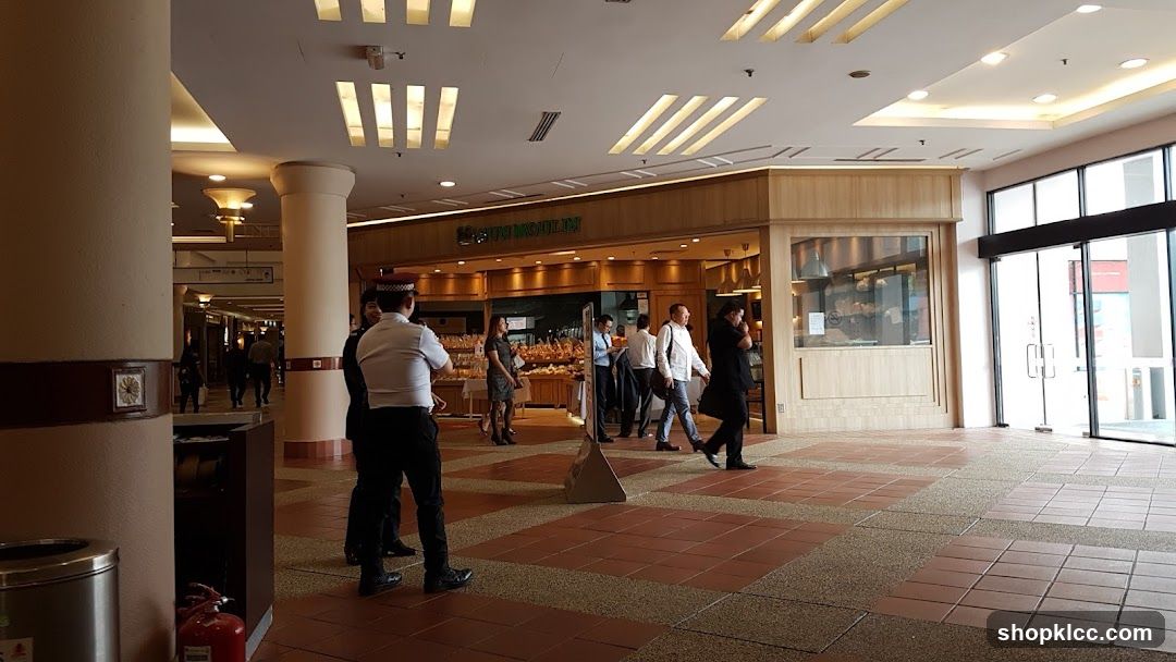 Interior of a shopping mall or food court area