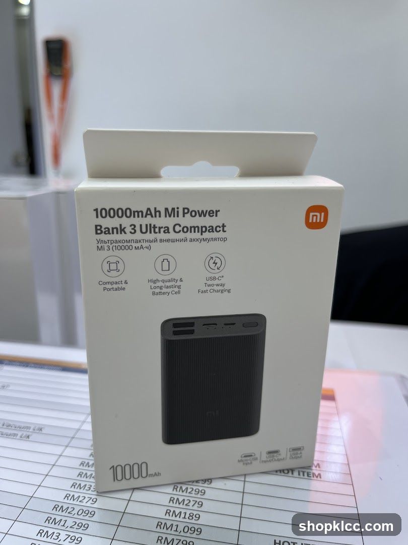 Mi Power Bank 3 Ultra Compact Box