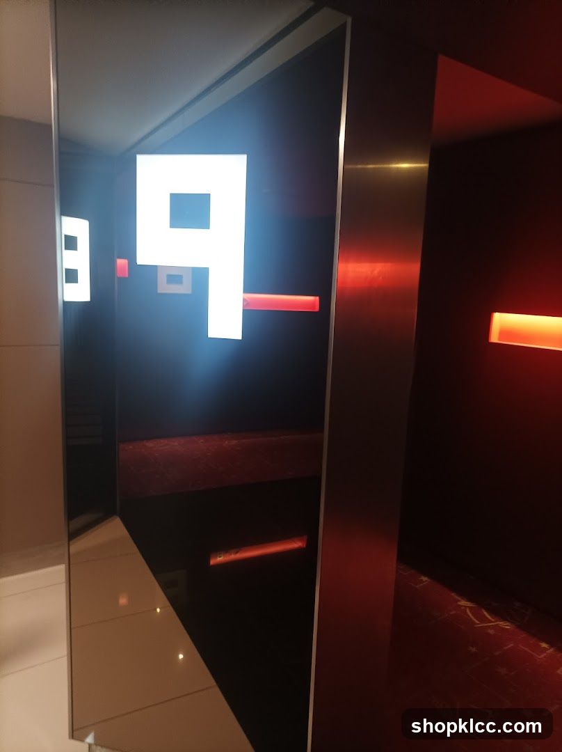 Illuminated Numbers in a Modern Interior