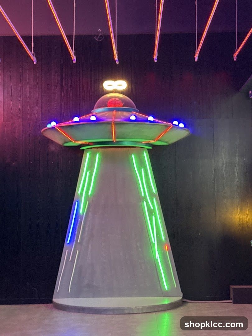 UFO Decoration with Neon Lights
