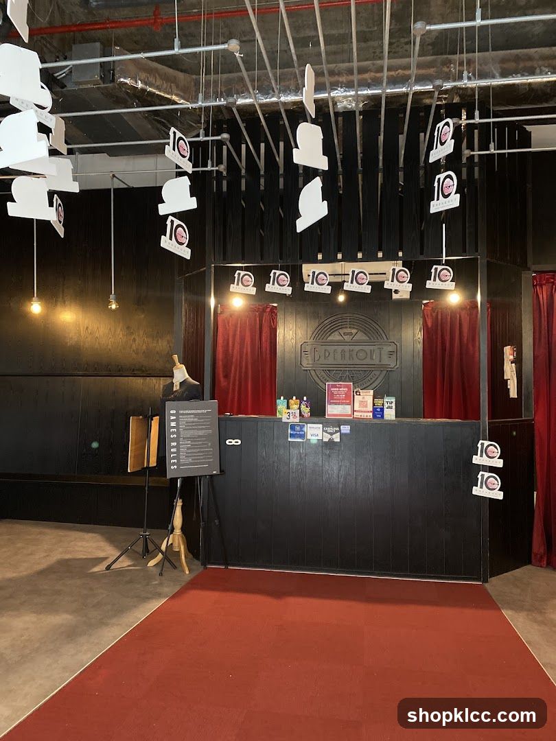Reception Desk with Decorations