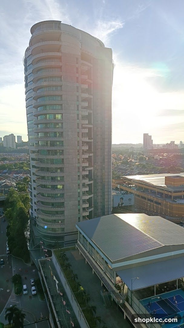 Modern High-Rise Building and Sports Complex