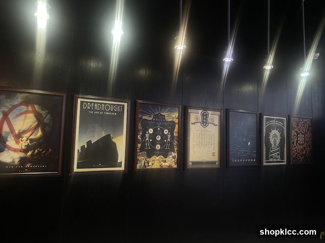 Framed Posters on a Dark Wall