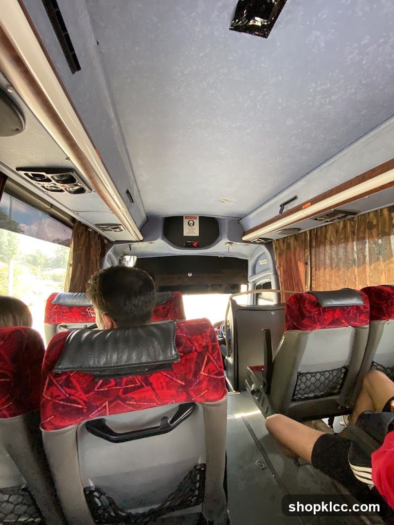 Interior of a bus