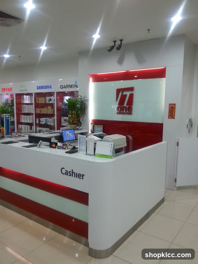 Store Interior with Cashier Counter