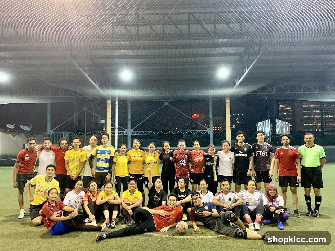 Group of people on a soccer field