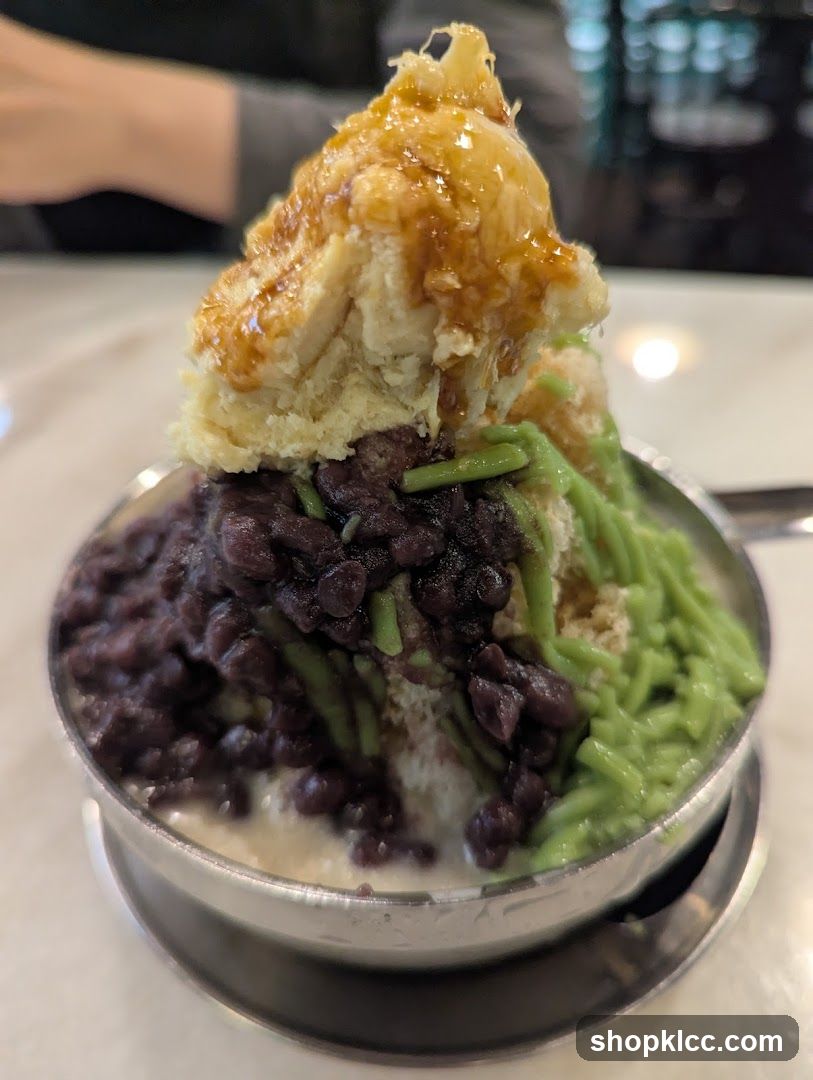 Dessert with Red Beans and Green Jelly