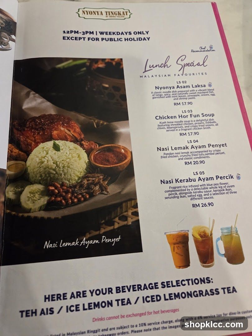 NYONYA TINGKAT Lunch Special