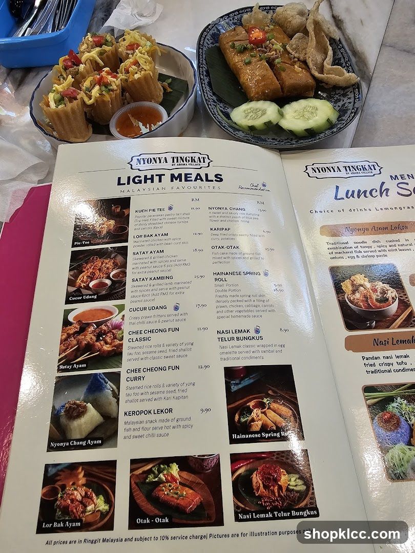 NYONYA TINGKAT LIGHT MEALS MALAYSIAN FAVOURITES