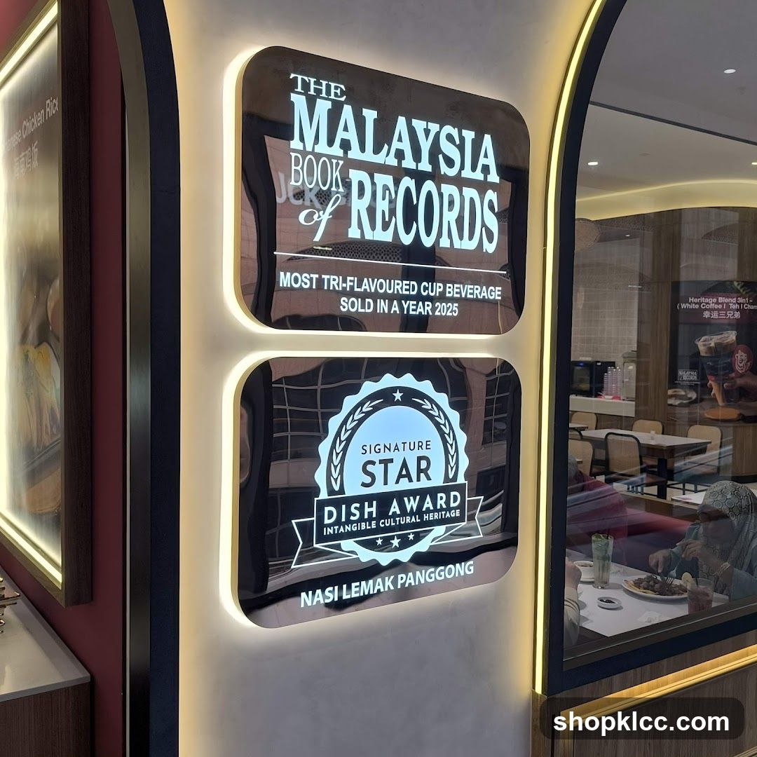 Malaysia Book of Records and Signature Star Dish Award plaques
